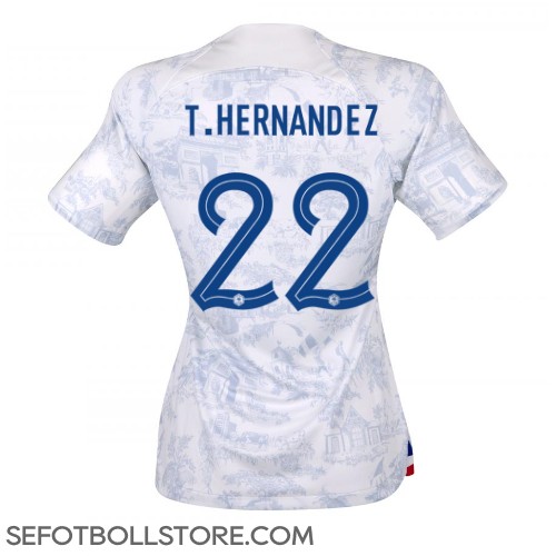 Frankrike Theo Hernandez #22 Replika Bortatröja Dam VM 2022 Kortärmad